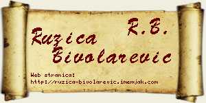 Ružica Bivolarević vizit kartica